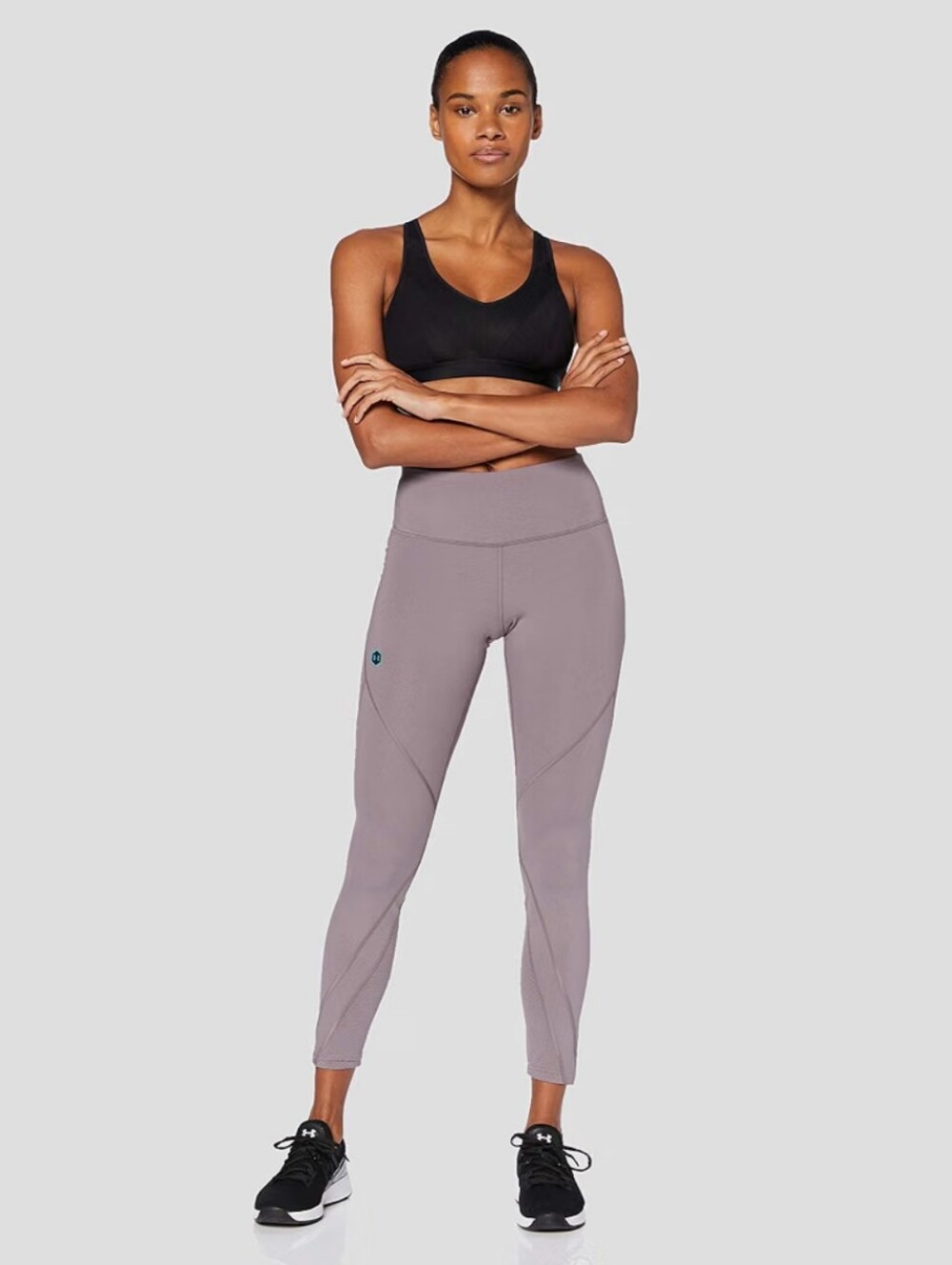 UNDER ARMOUR | Women's Slate Purple RUSH 28" Mid-Rise Compression Leggings